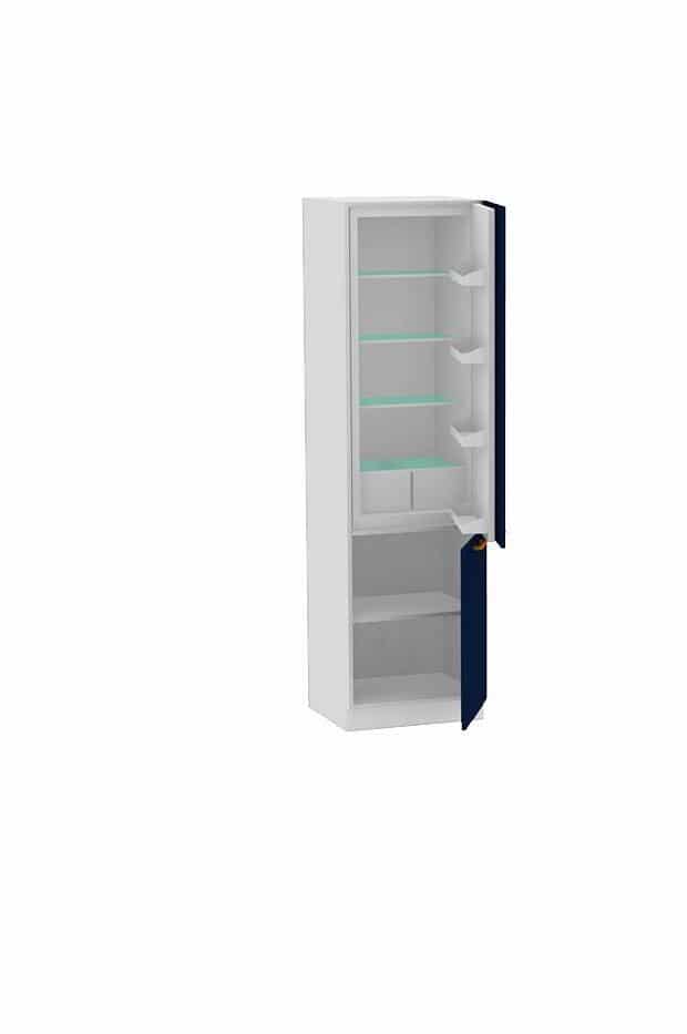 ADÉLE granát - D60LO 2133 L i P 2 FR - vys skříňka na lednici - otevřená