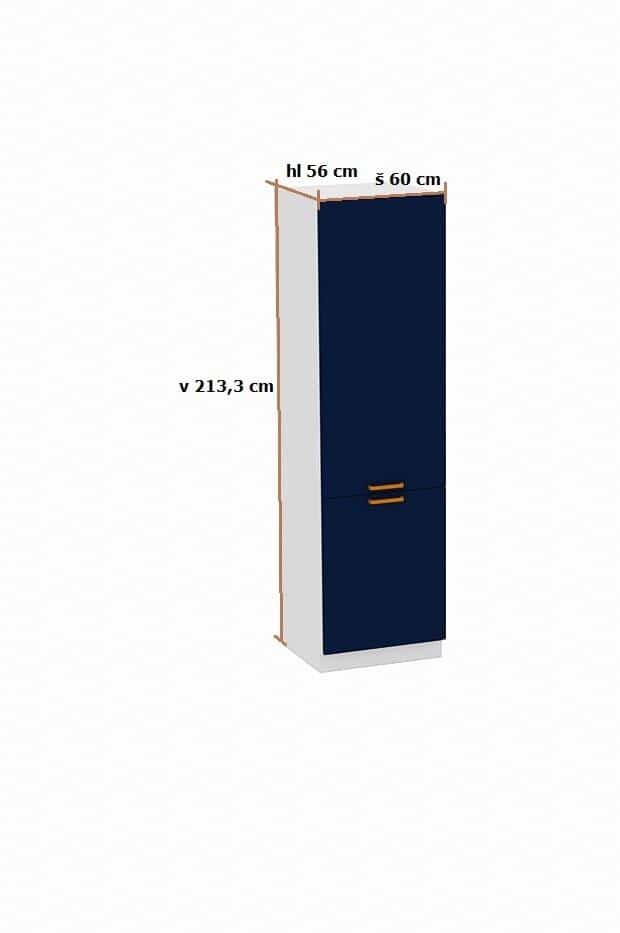 ADÉLE granát - D60LO 2133 L i P 2 FR - vys skříňka na lednici, rozměry