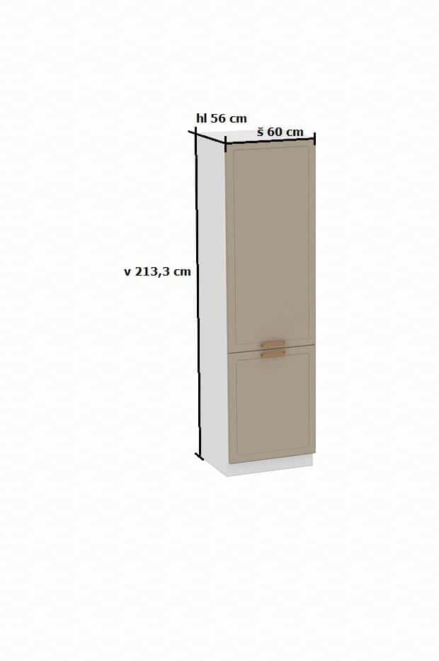 ADÉLE káva - D60LO 2133 L i P 2 FR - vys skříňka na lednici, rozměry