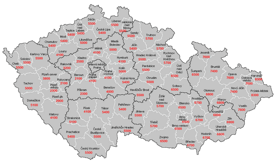 Cenová mapa NEBO TRANS